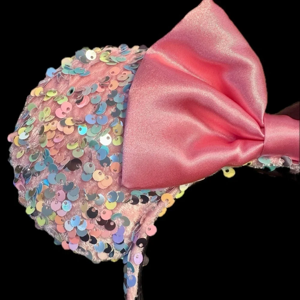 Gorgeous HANDMADE Disney Inspired Sequin Pastel Minnie Ears Headband  - MINT